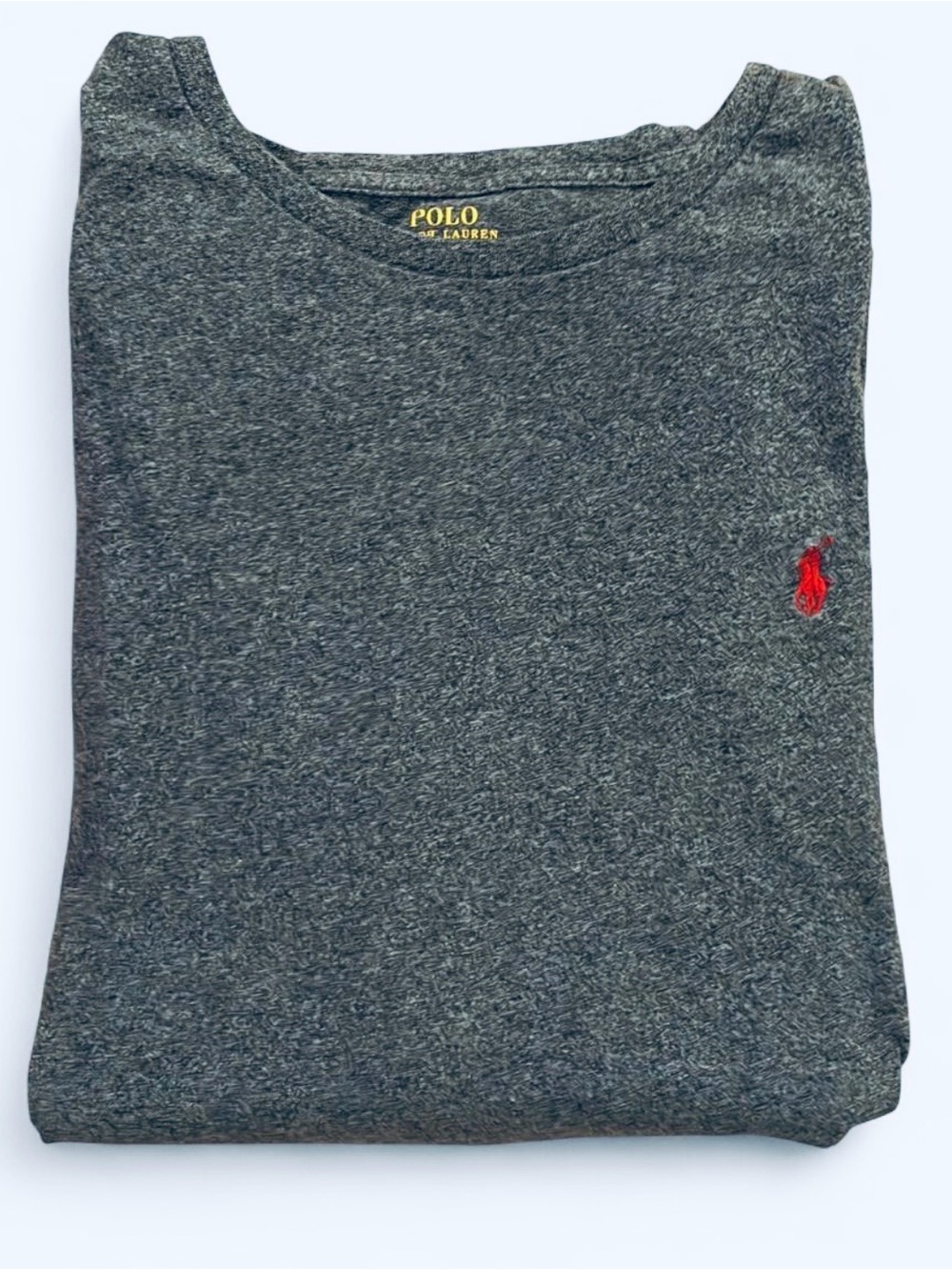 Polo Ralph Lauren Men’s Sz. XL dark blue heather long sleeve crewneck shirt